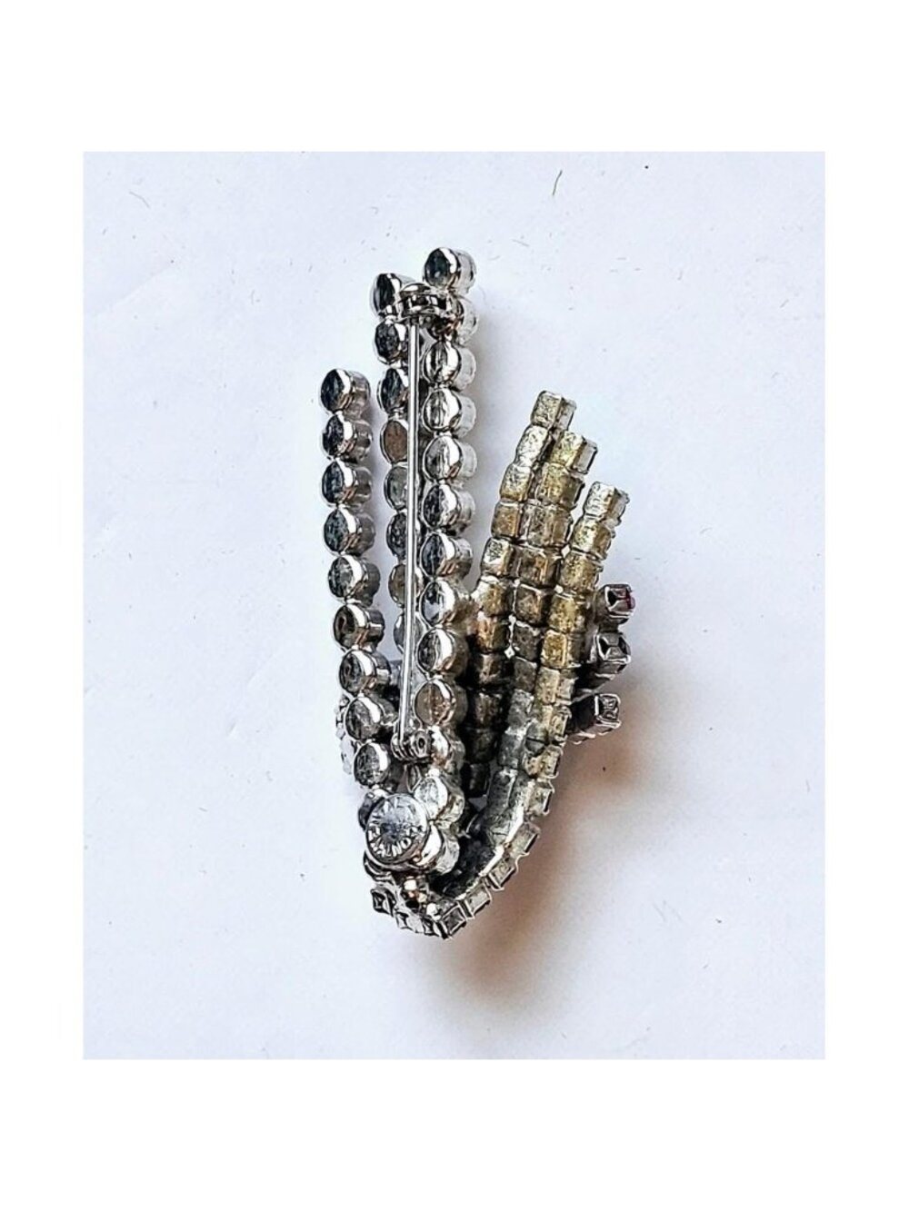 Vintage Pink AB Crystal Brooch and Clip On Earrings by Continental Jewellery - Picture 5 of 10
